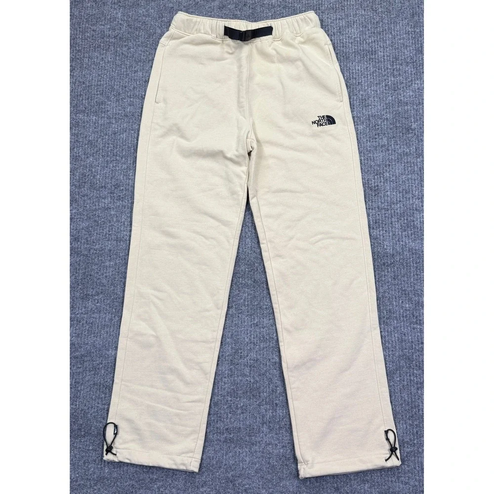 The North Face Men's AXYS Sweatpants Gravel Beige Small Belted Ankle Drawstrings